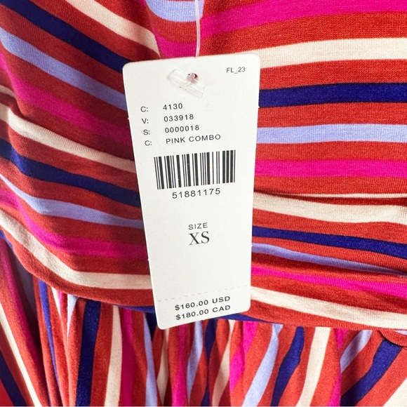 Anthropologie MAEVE Gabriela Ruffled Striped Maxi Dress NEW - Picture 4 of 5